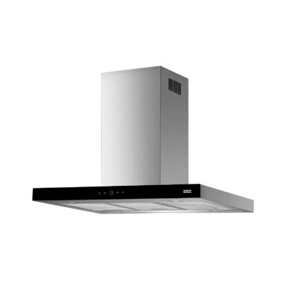Coifa de Parede 90cm Preta e Inox com Vidro 5 e 6 Bocas 127V (110V) Linea Touch 16700 Franke